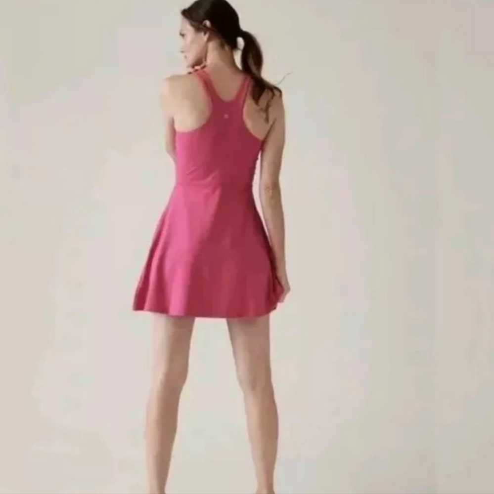 Athleta Vibrant Pink Racerback Mini Dress